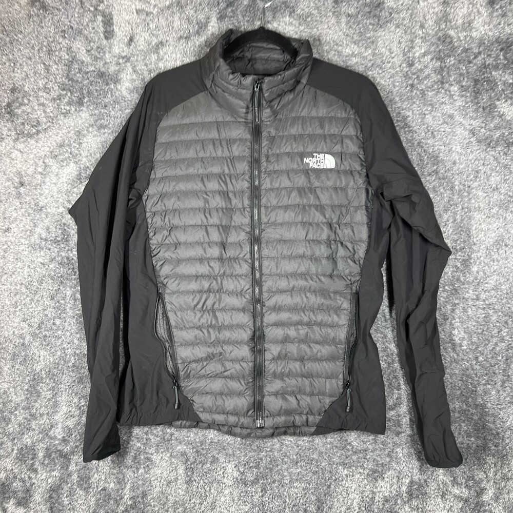 The North Face Jacket Mens Medium Black 800 Down Hybrid Full Zip Lightweight